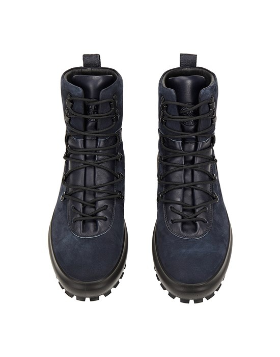 S0404 NABUK/LEATHER HIKING BOOT_STONE ISLAND WITH ECCO® BLUE - 3