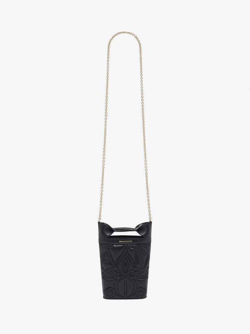 Women's The Bow Mini With Chain in Black - 4