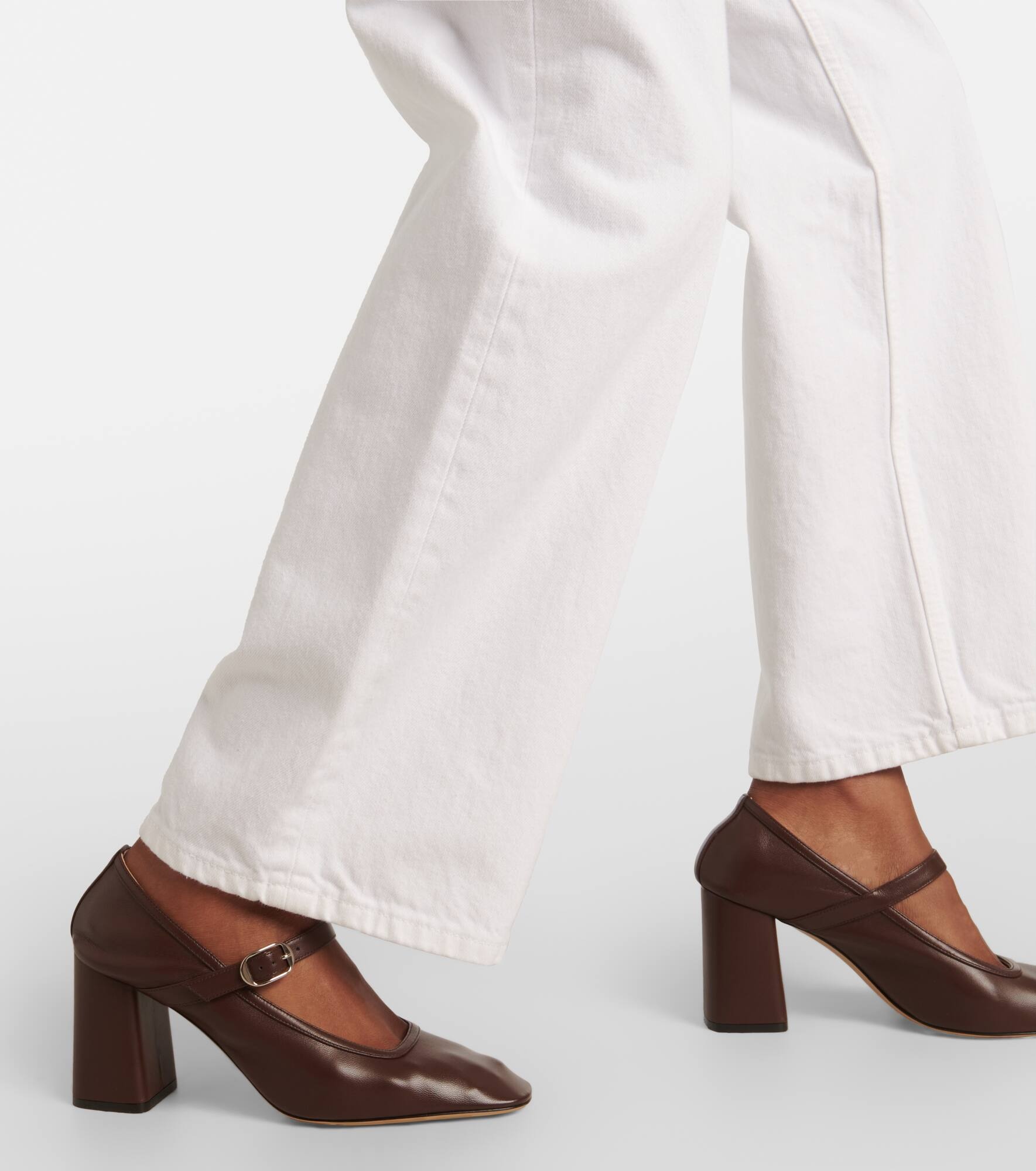 80 leather Mary Jane pumps - 4