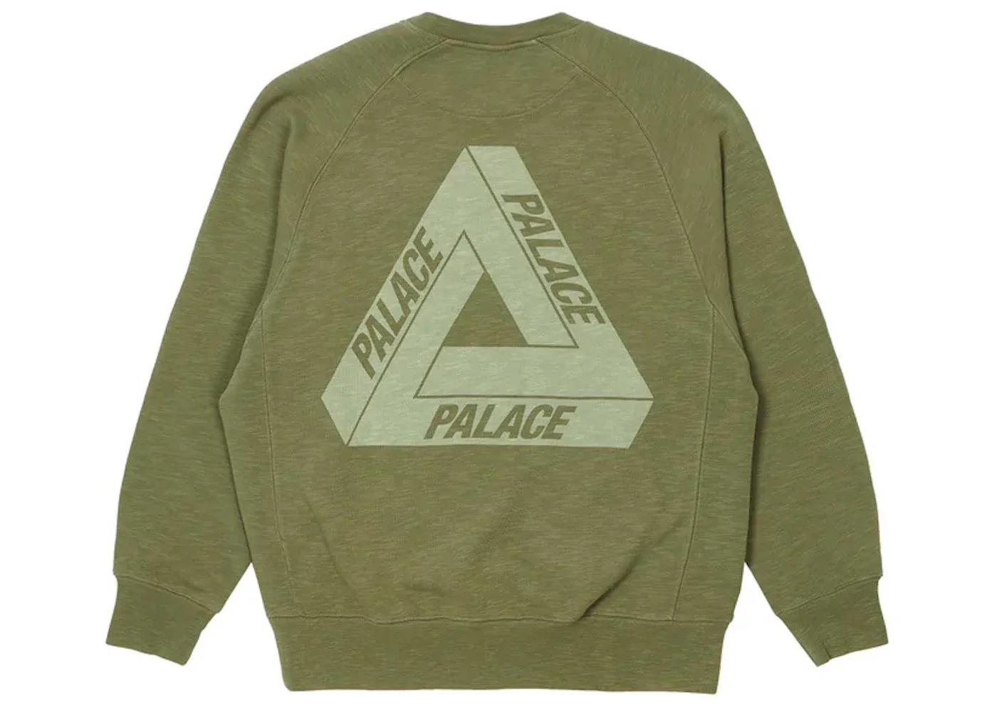 Palace Tri-Ferg Slub Crew Olive - 1