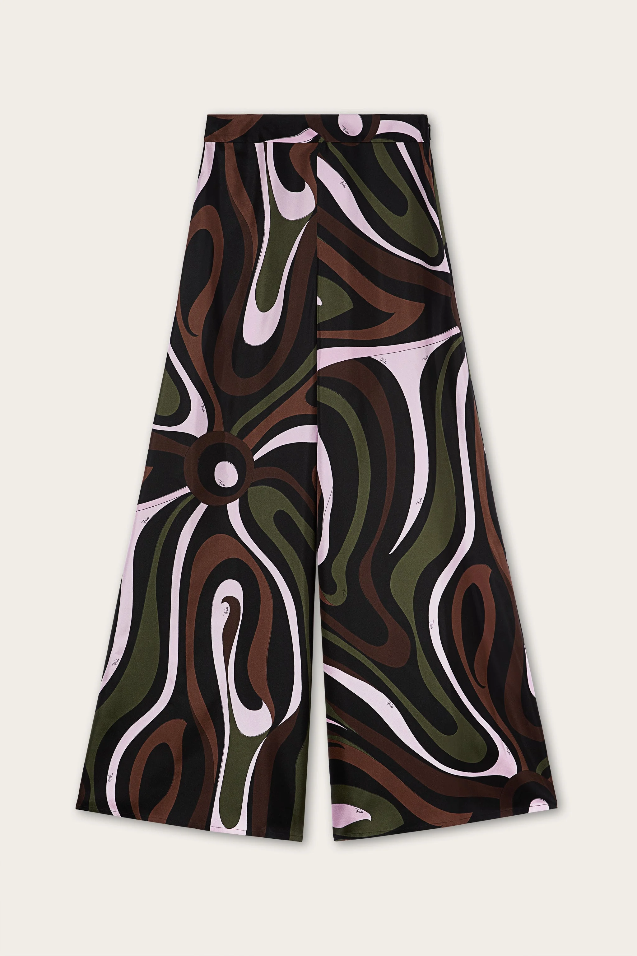 MARMO PRINT SILK PANTS - 1