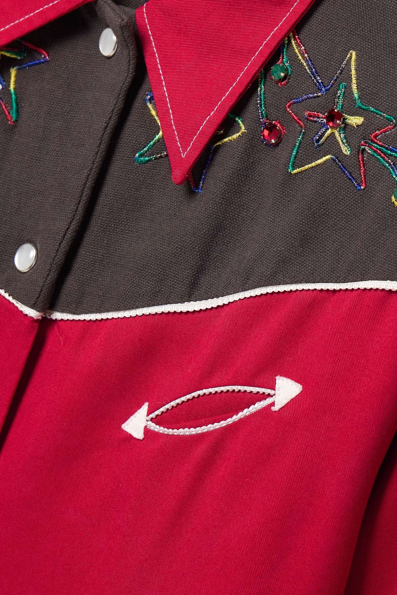 Embellished embroidered cotton-blend twill and canvas shirt - 5