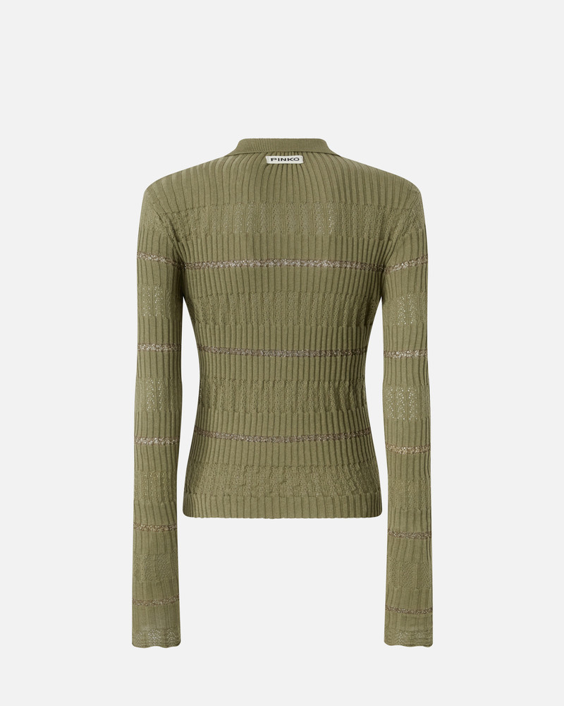 LONG-SLEEVED POLO SHIRT WITH METALLIC STRIPE 6