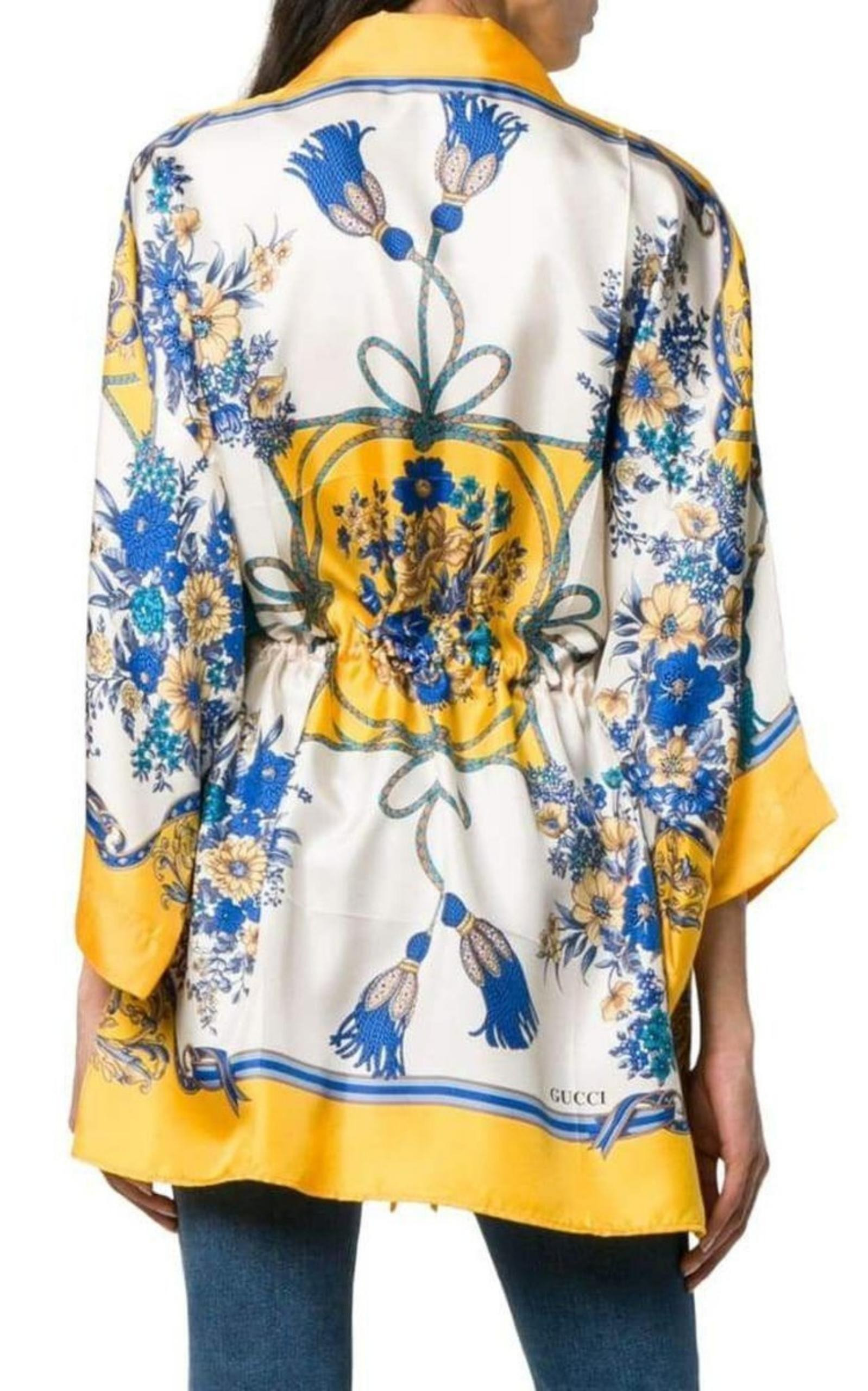 Printed Silk Kimono Shirt - 4