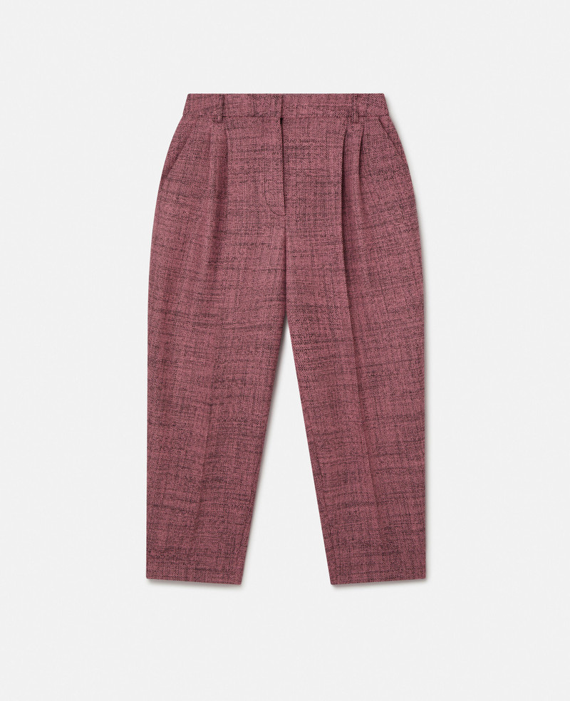 Cropped Pleated Trousers 1
