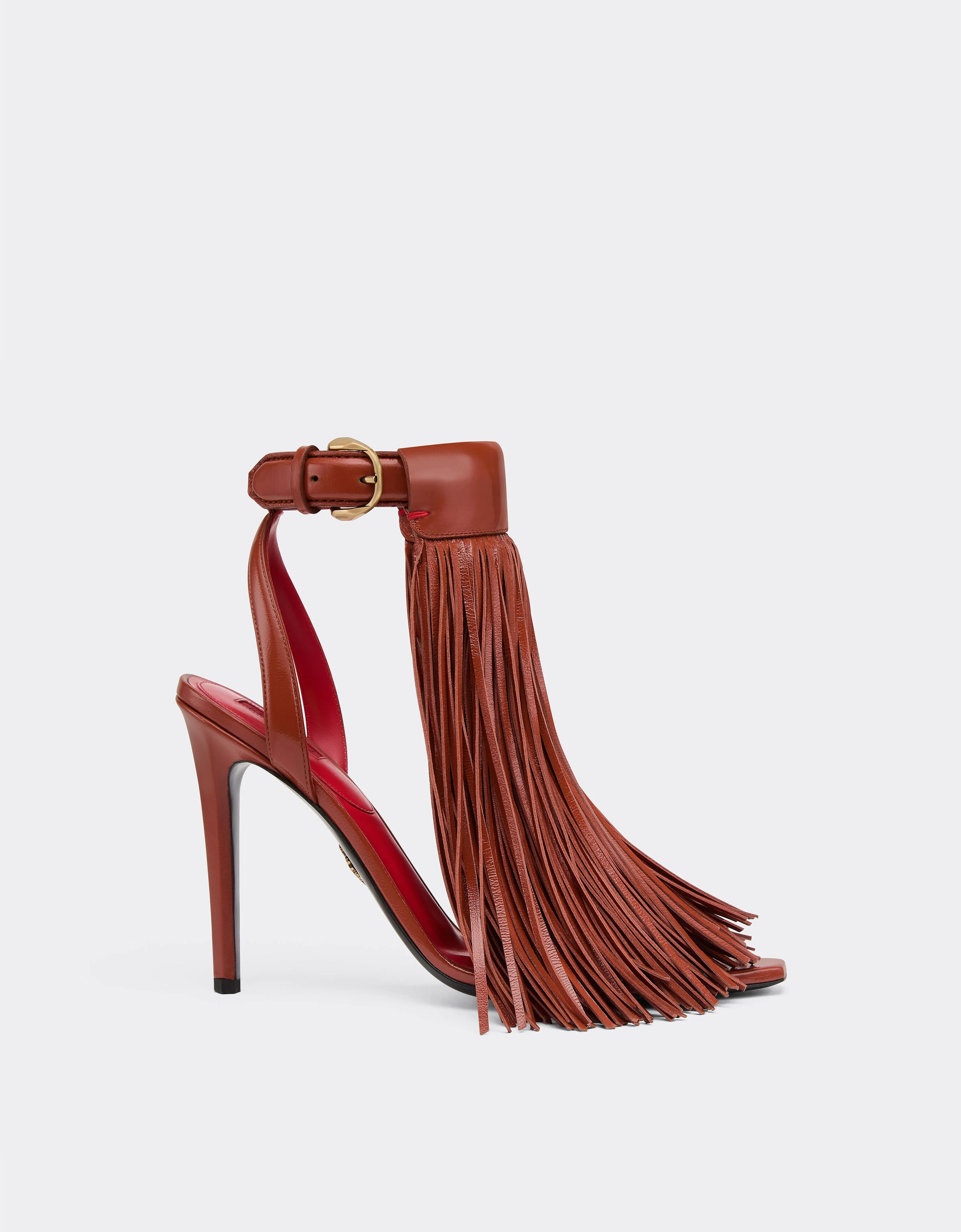 Leather sandals with fringing - 1