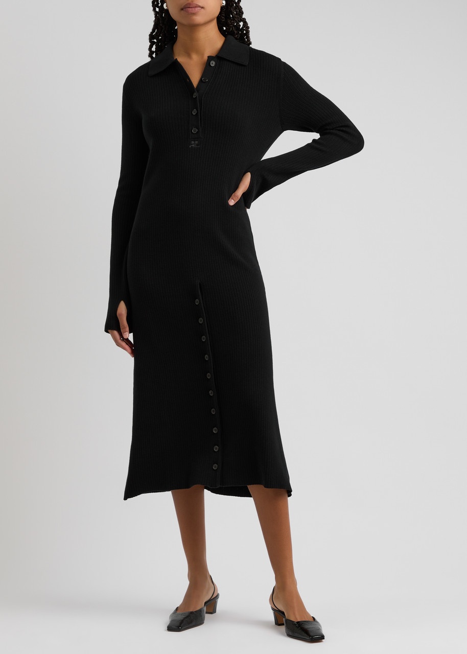 Courrèges Ribbed Cotton-blend Midi Dress - 4