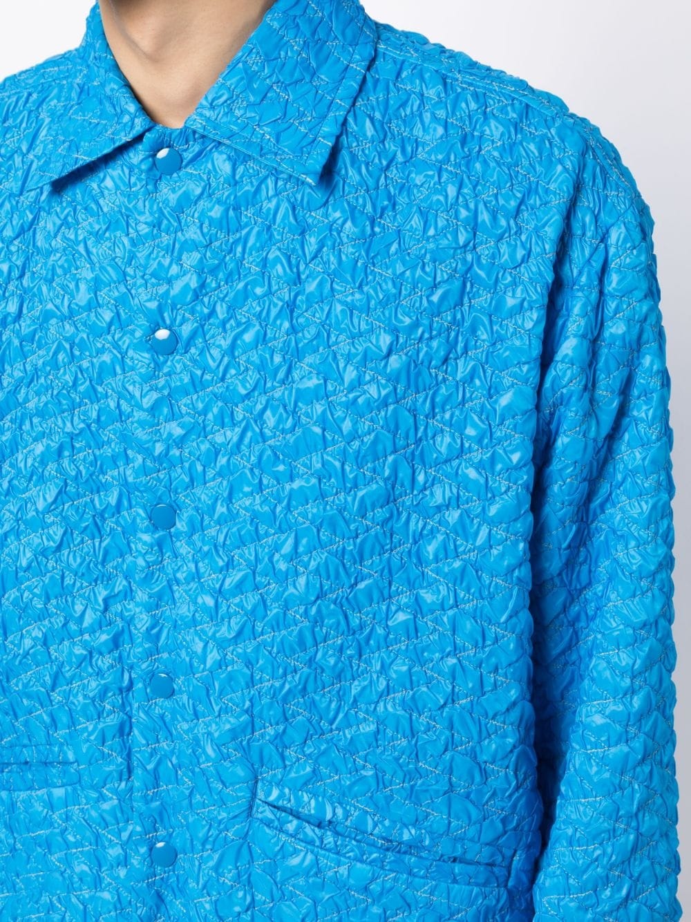 textured shirt jacket - 5