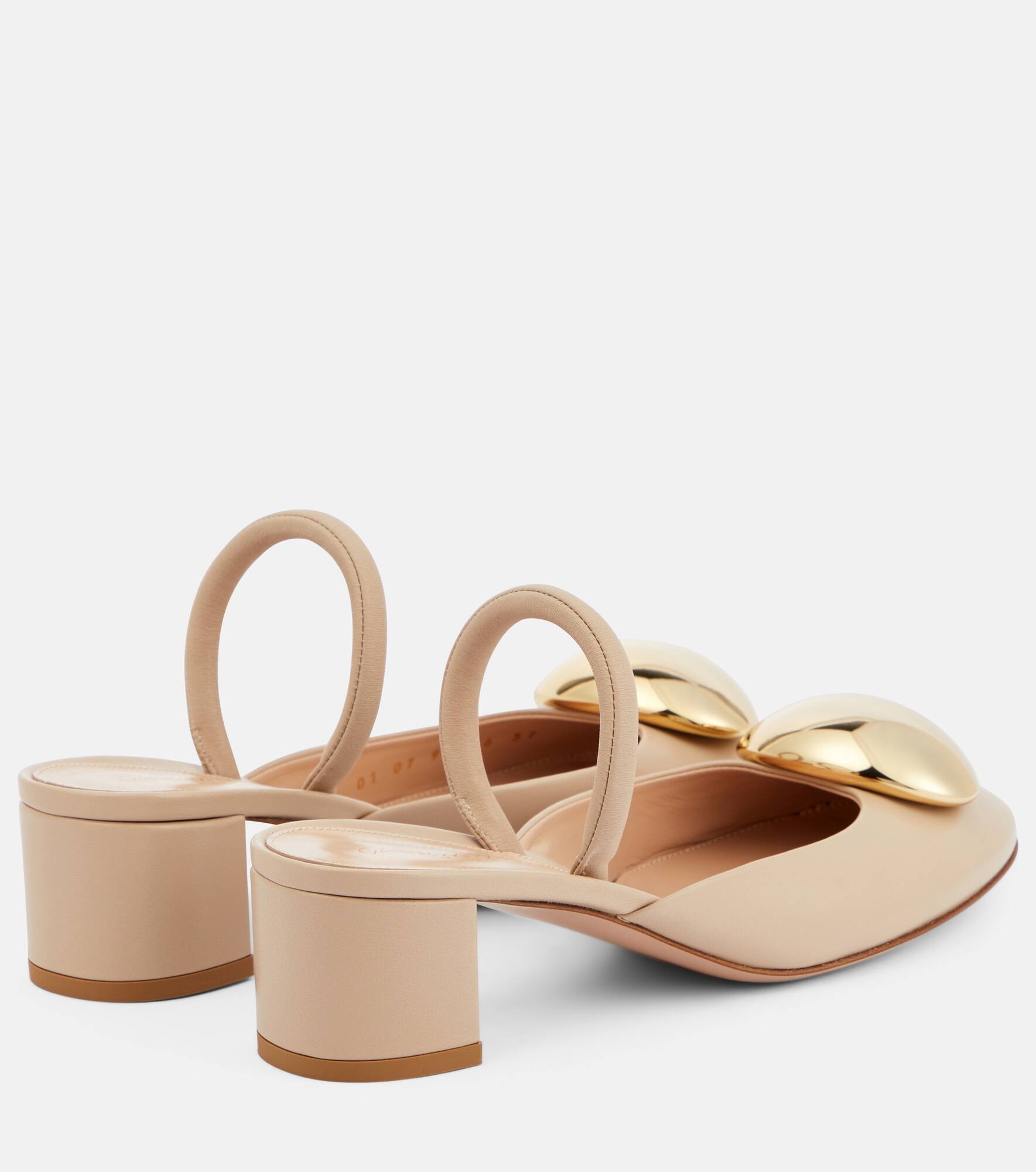 Leather slingback pumps - 3