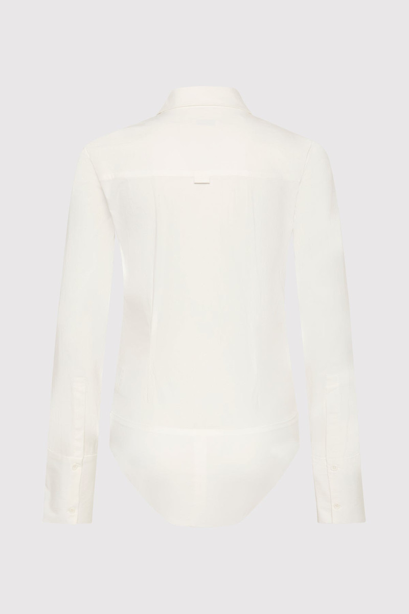 ST. AGNI Classic Shirt Bodysuit - White outlook