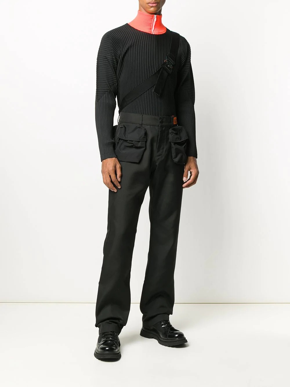 tailored contrast pocket trousers - 2