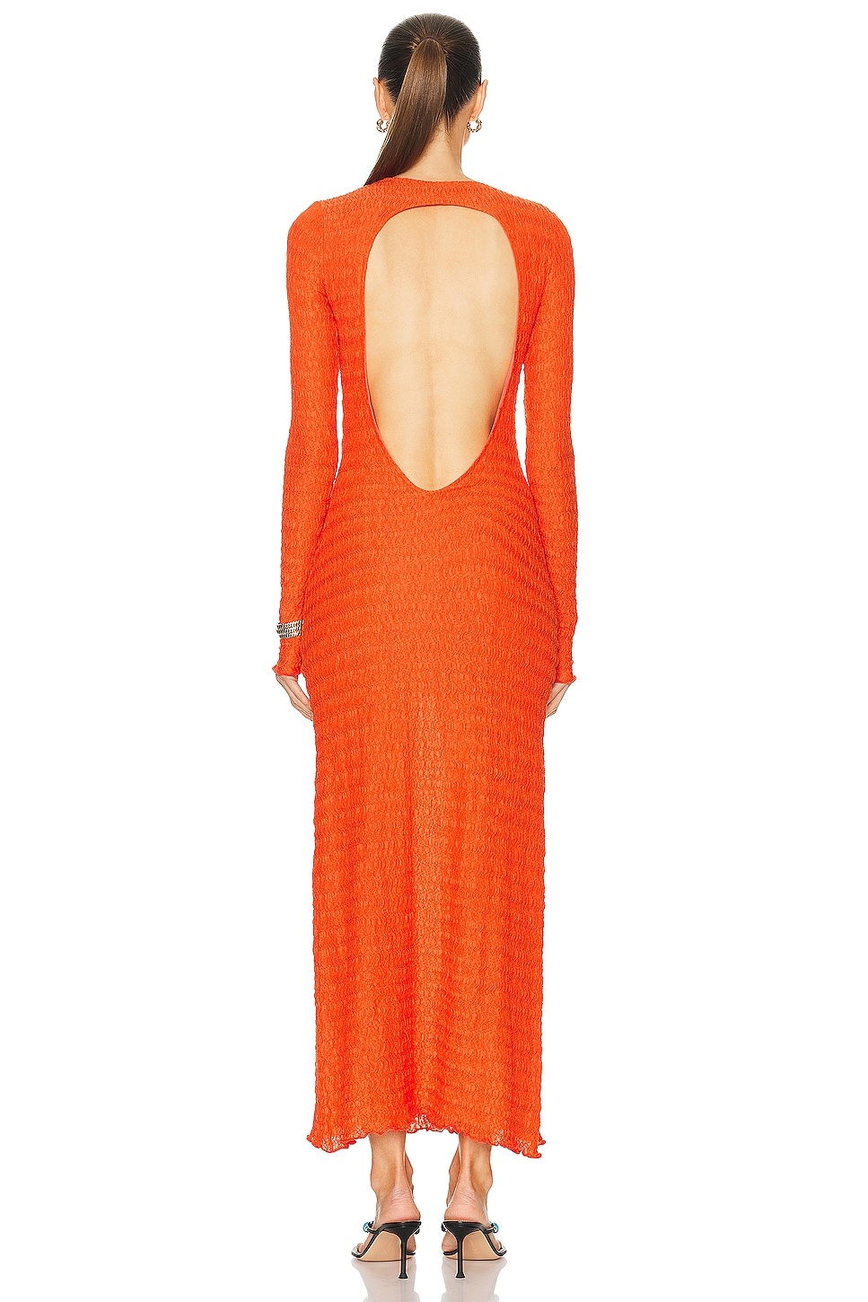 Lendi Open Back Textured Maxi Dress - 4
