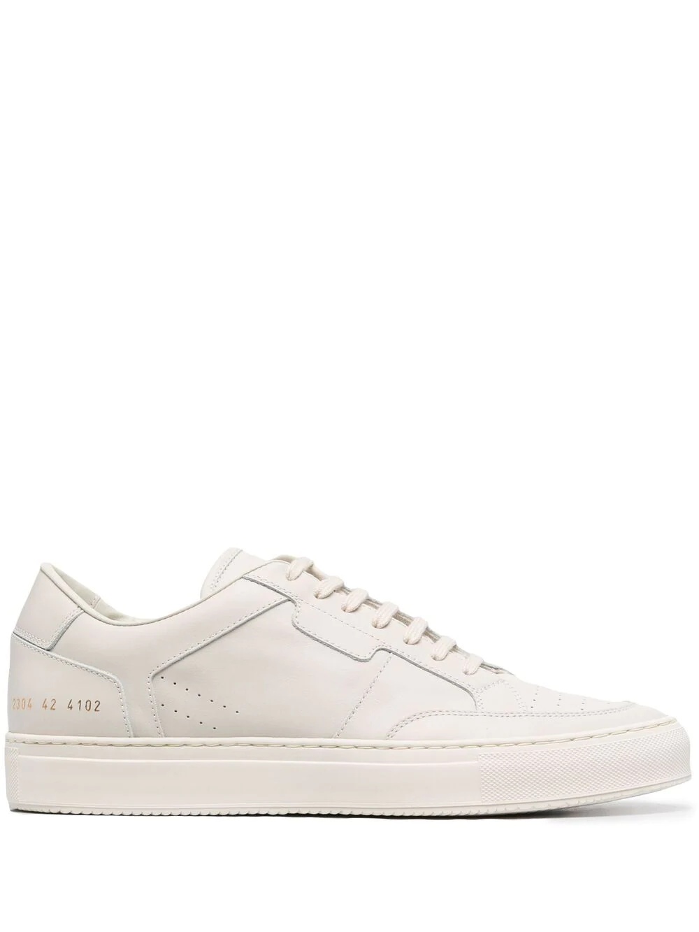 low-top perforated sneakers - 1