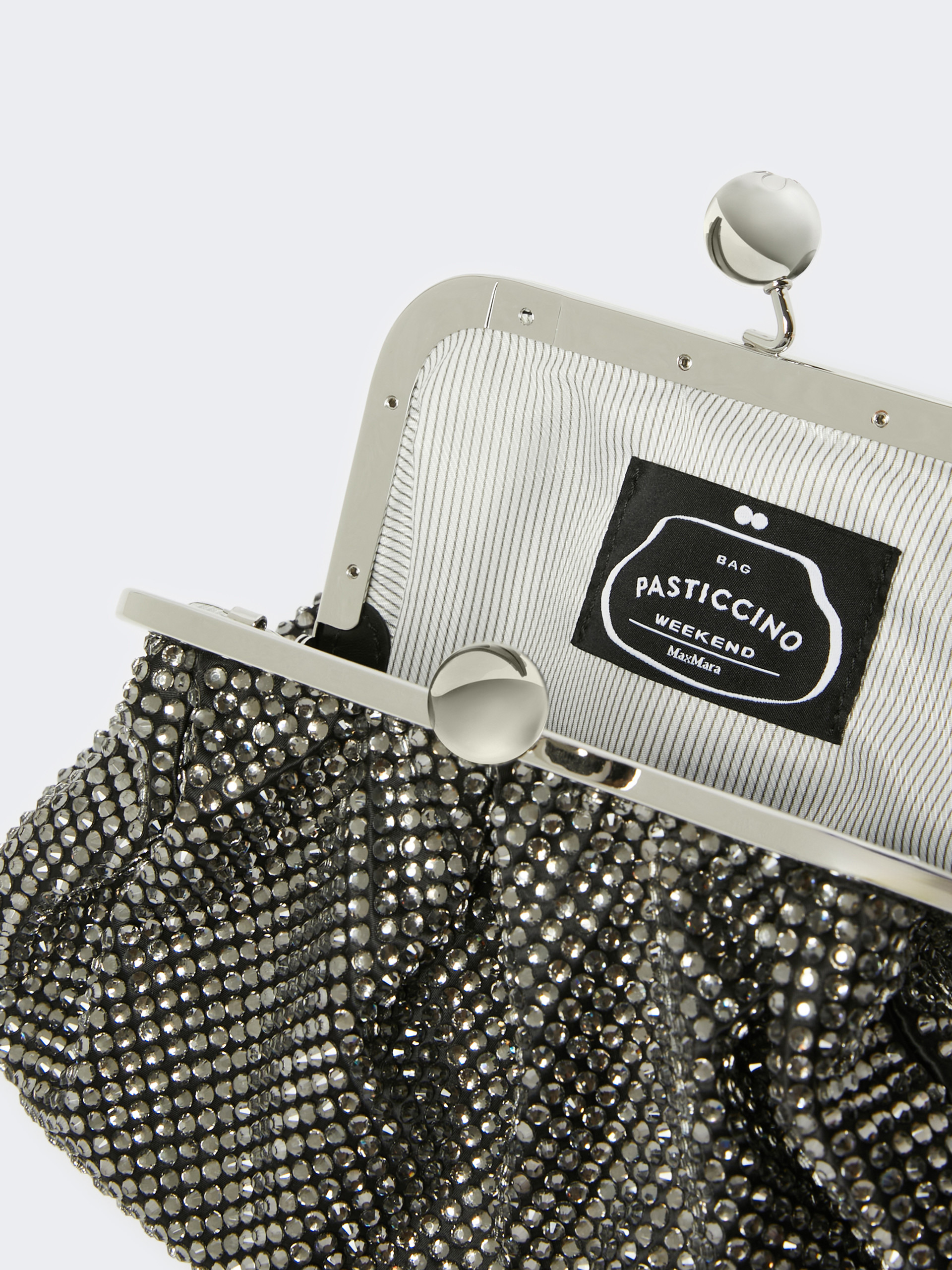 EMY Small Pasticcino Bag in satin with rhinestones - 6