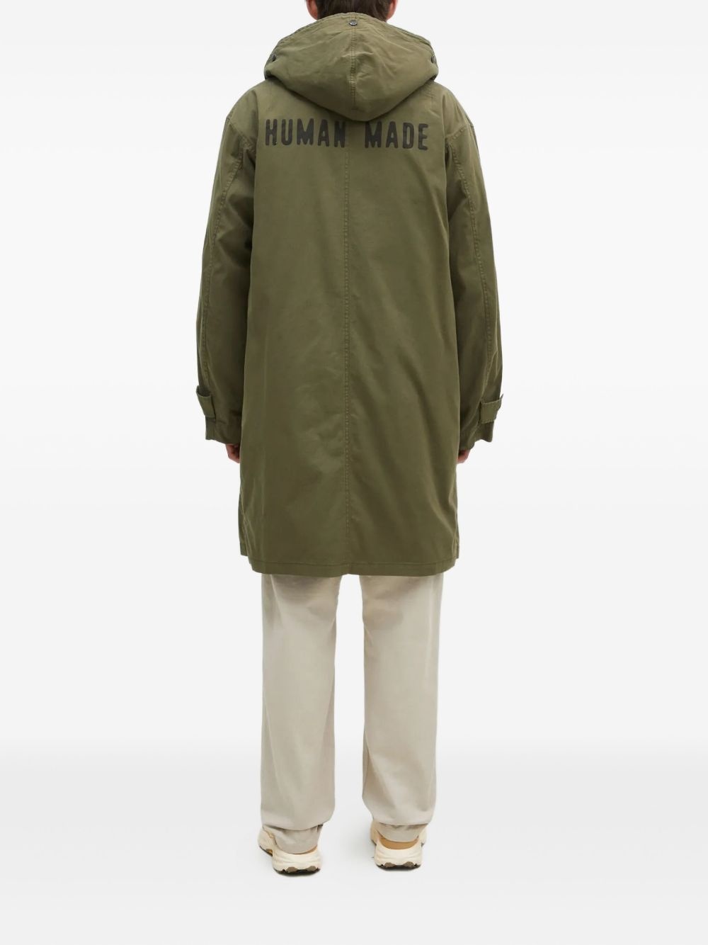 hooded fleece-lined parka - 3