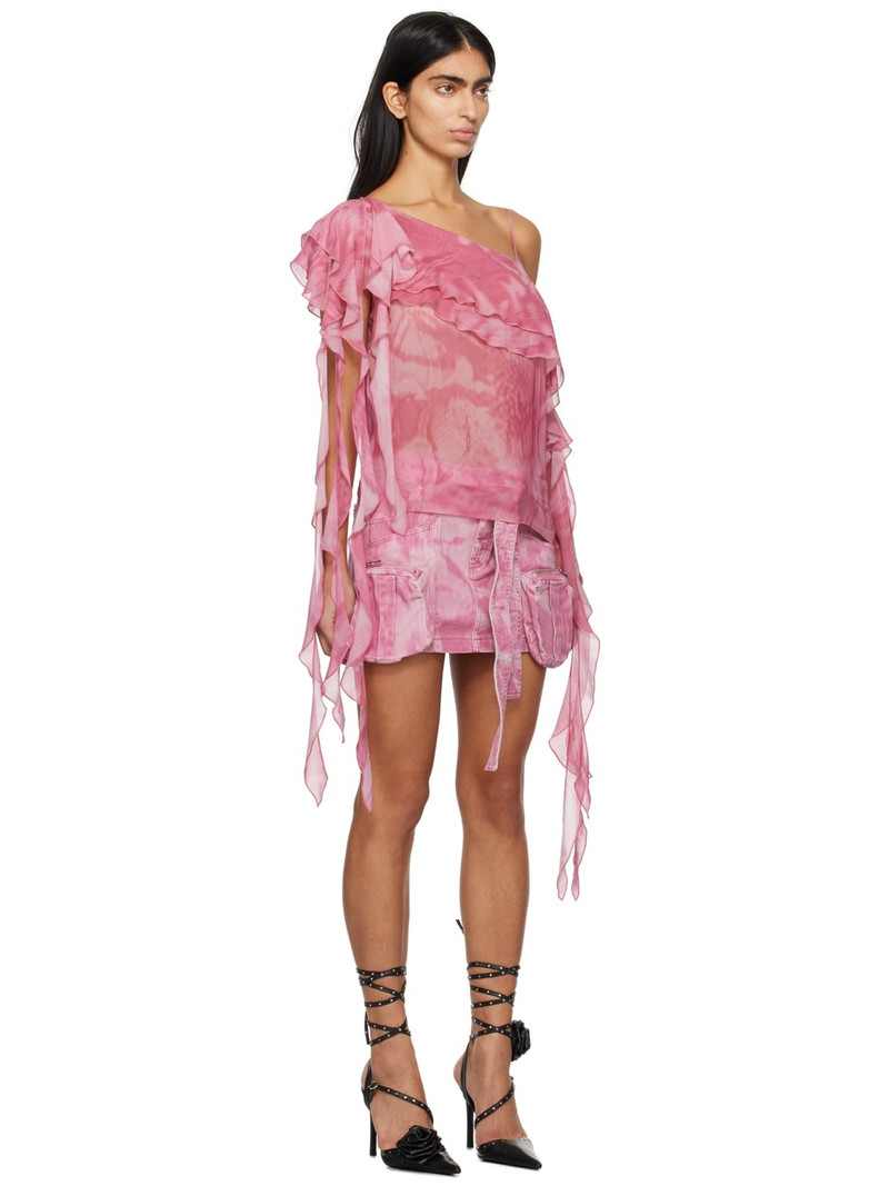 Blumarine Pink Asymmetric Blouse outlook