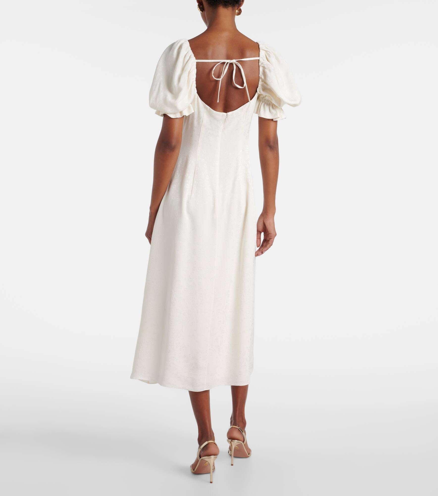 Aila silk jacquard cocktail dress - 3