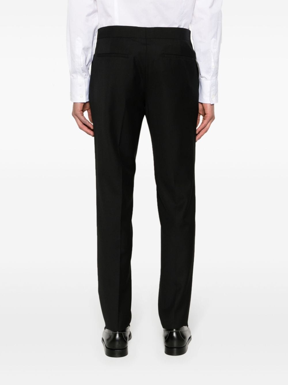 tapered wool trousers - 4