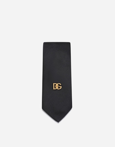 Dolce & Gabbana 6-cm silk blade tie with metal DG logo outlook