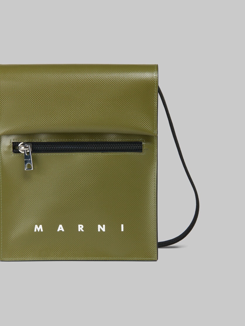 GREEN POUCH WITH SHOELACE STRAP - 5