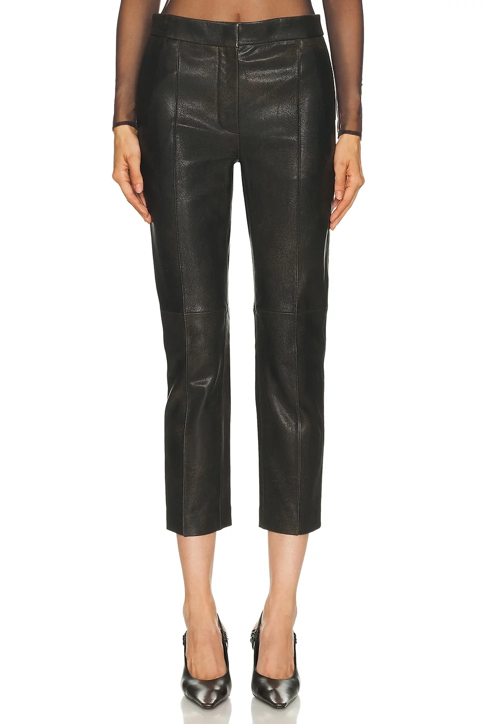 Crop Leather Trouser - 1