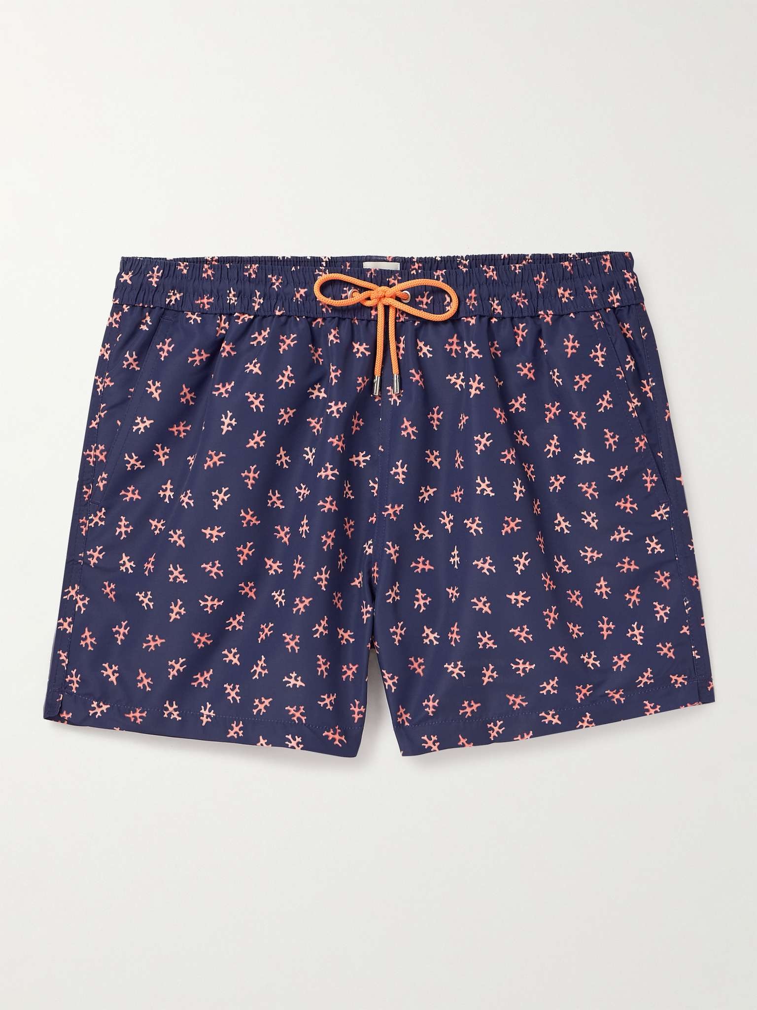 Straight-Leg Mid-Length Printed Swim Shorts - 1