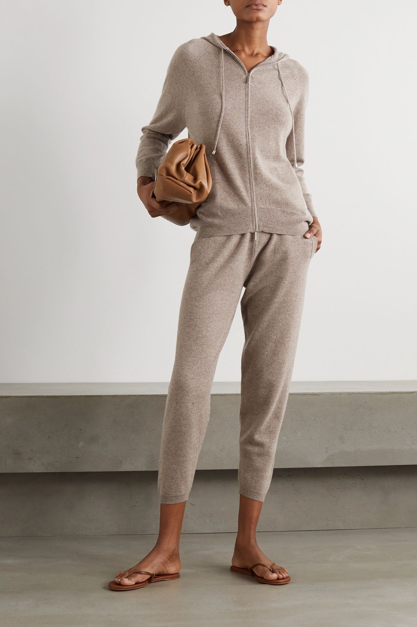 Leisure mélange cashmere hoodie - 2