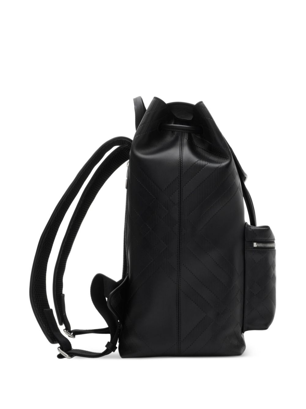 embossed-check backpack - 3