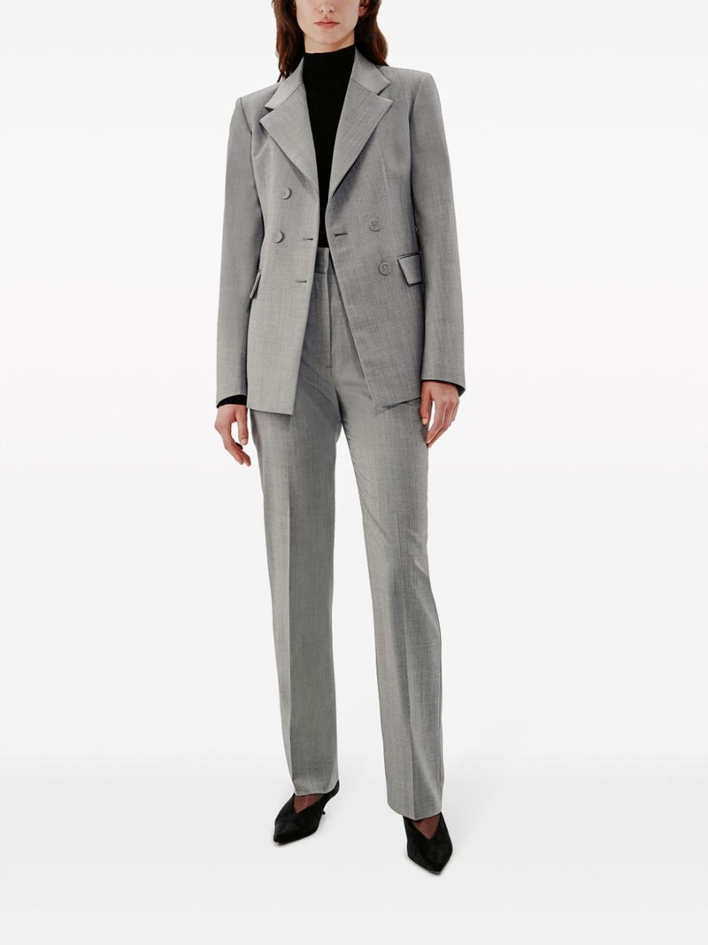 Another Tomorrow herringbone double-breasted blazer outlook