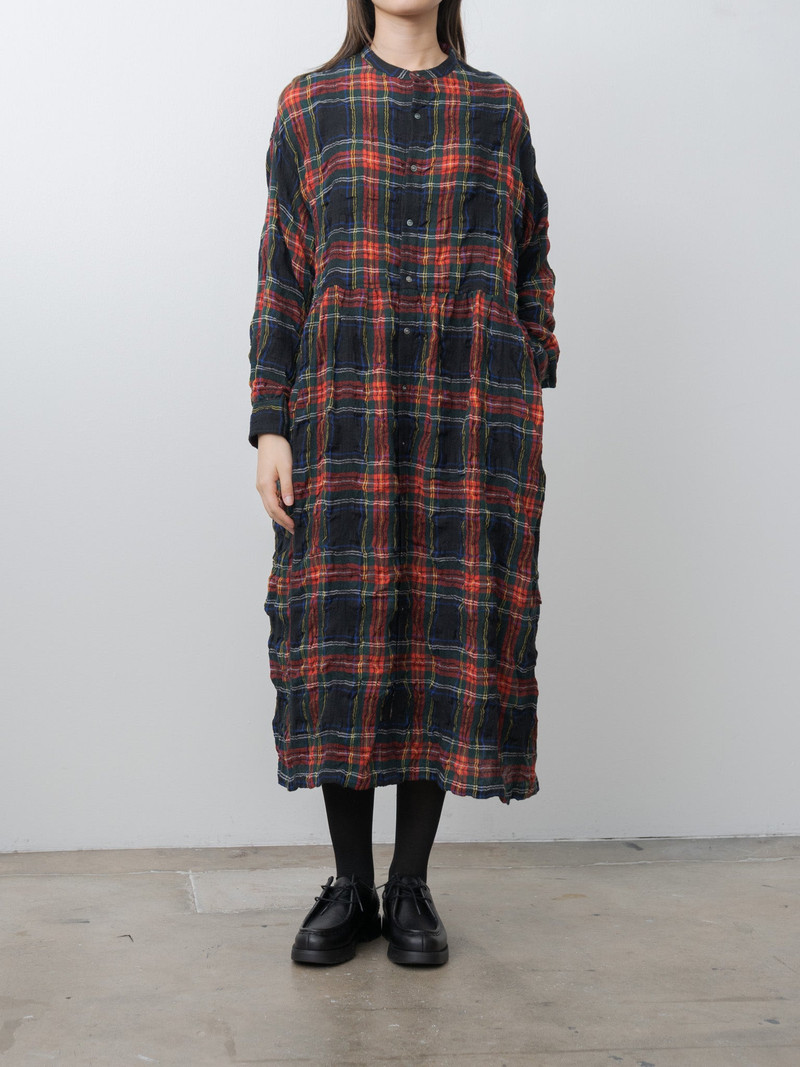ICHI Antiquités C/W Tartan Dress - Black outlook