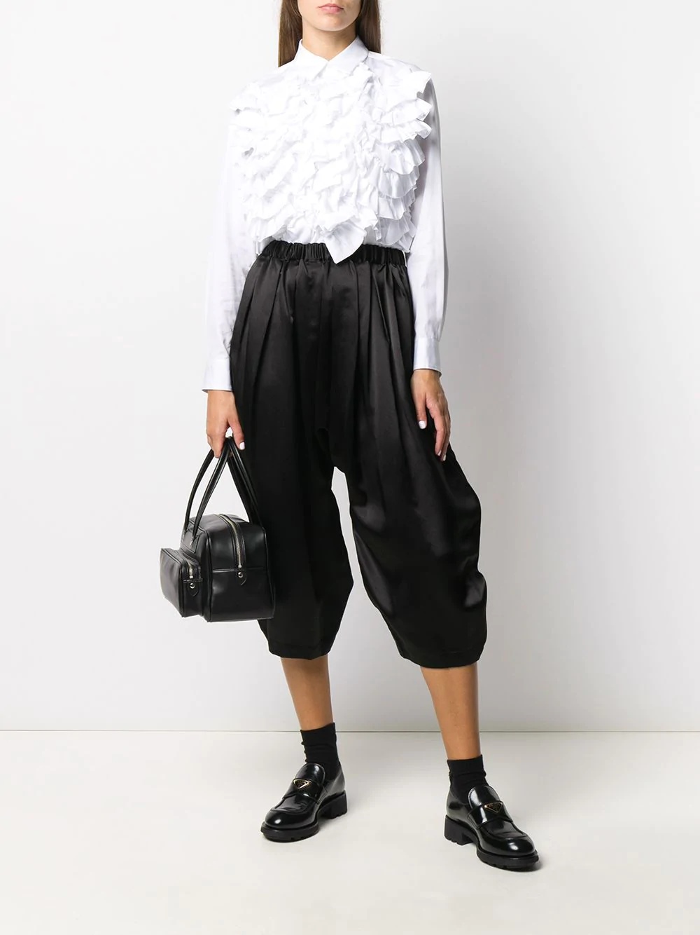 cropped parachute trousers - 2