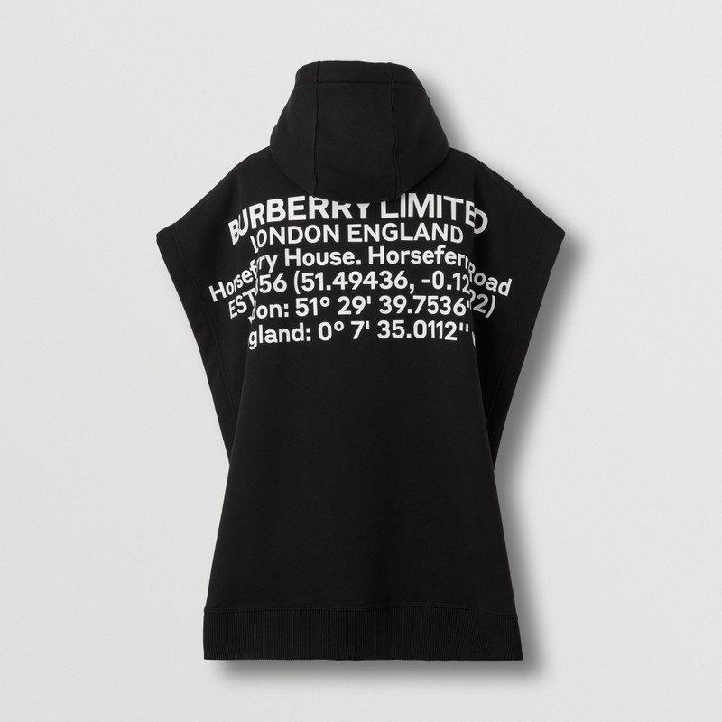 Coordinates Print Cotton Blend Hooded Poncho 6