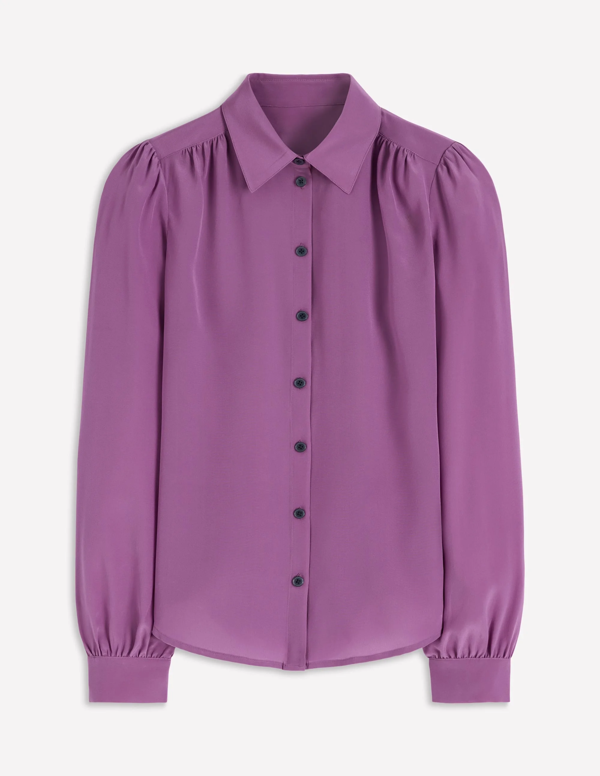 Sara Silk Shirt-Damson - 1