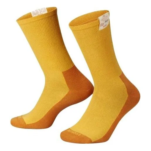 Air Jordan x Union Crossover Logo Solid Color Sports Socks Unisex One Pair Yellow DA2563-710 - 1