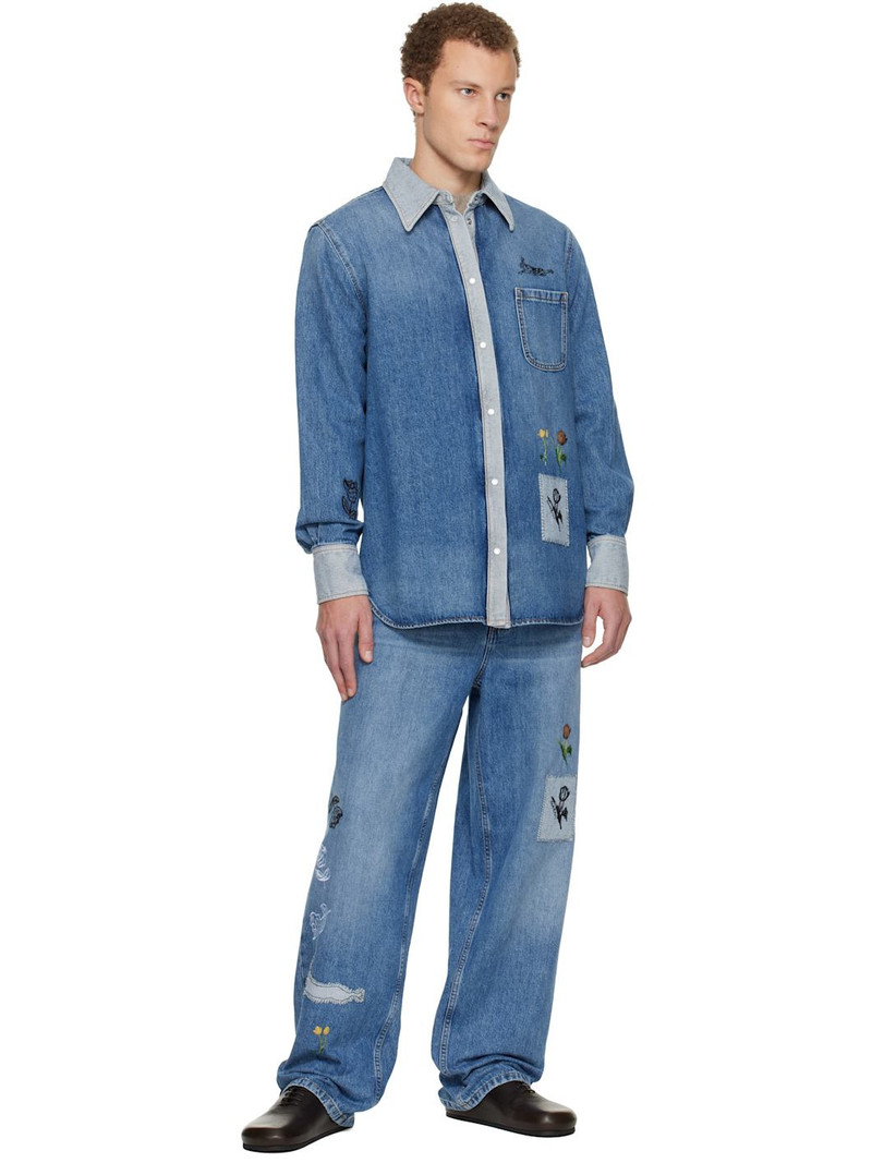 Marni Blue Embroidered Jeans outlook