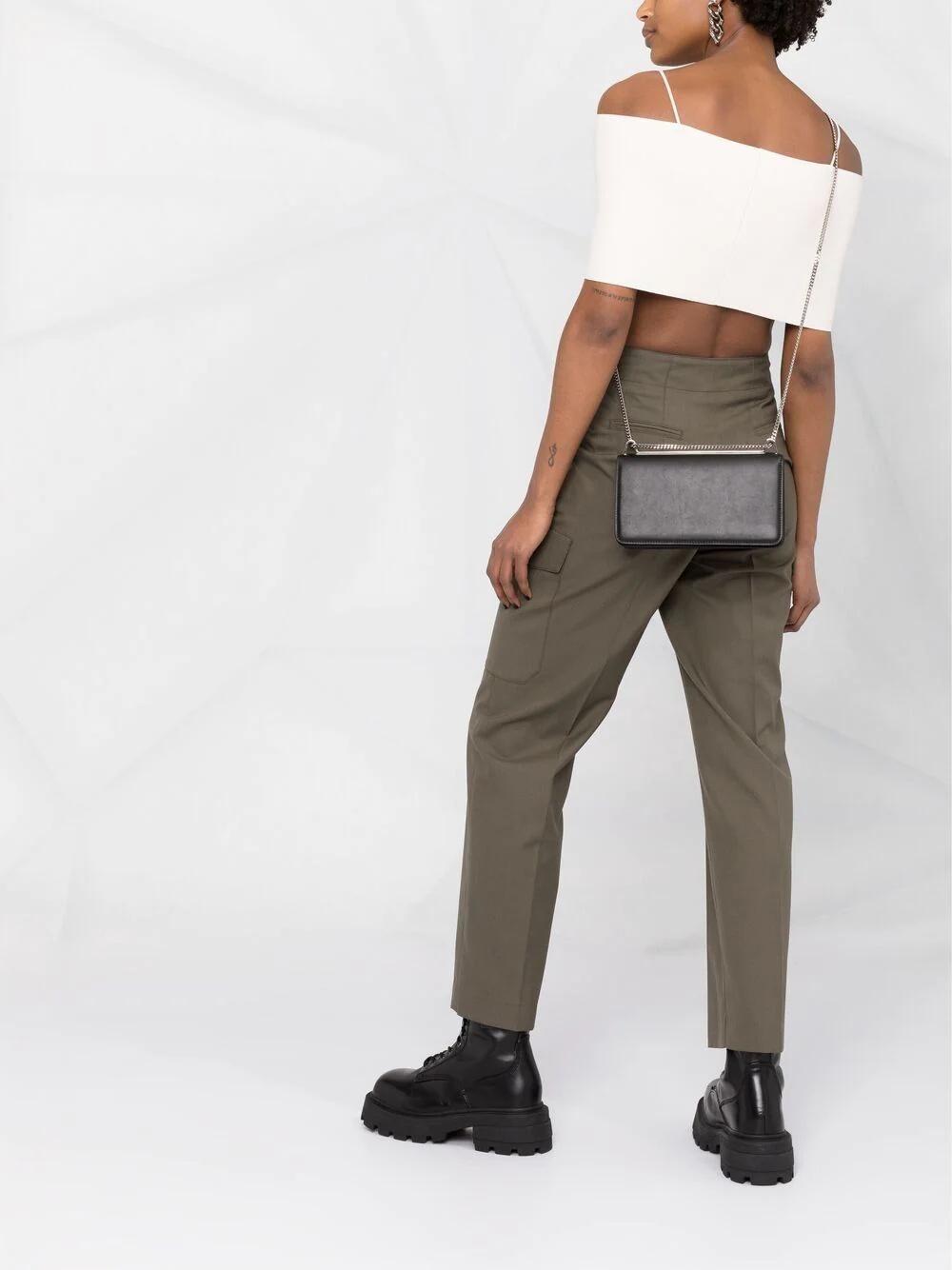 cold-shoulder cropped top - 6