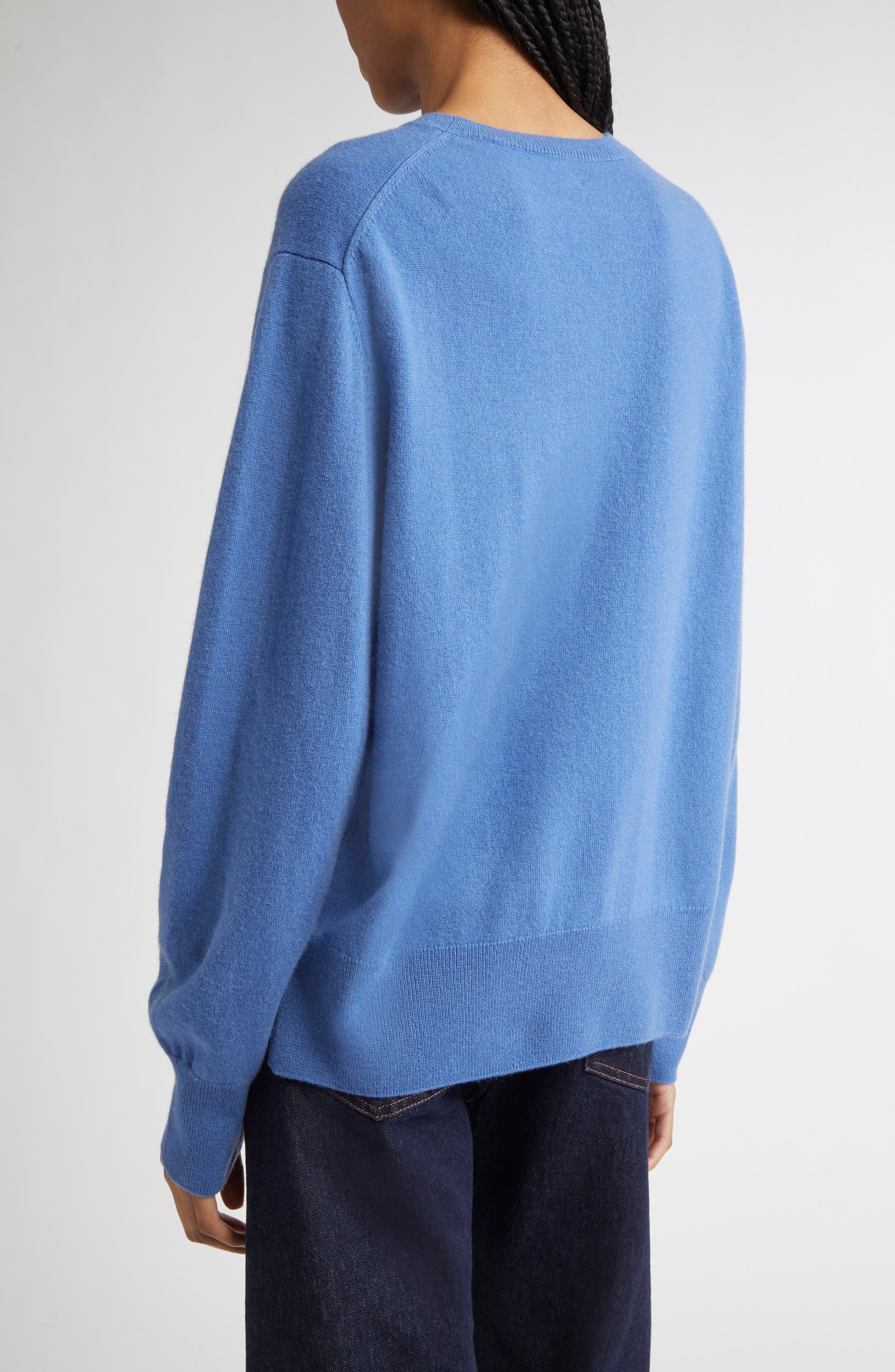 TOTEME Cashmere Crewneck Sweater in Azure at Nordstrom - 2