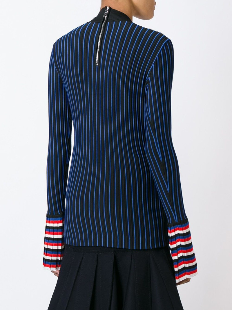 ribbed contrast sleeve sweatshirt 3