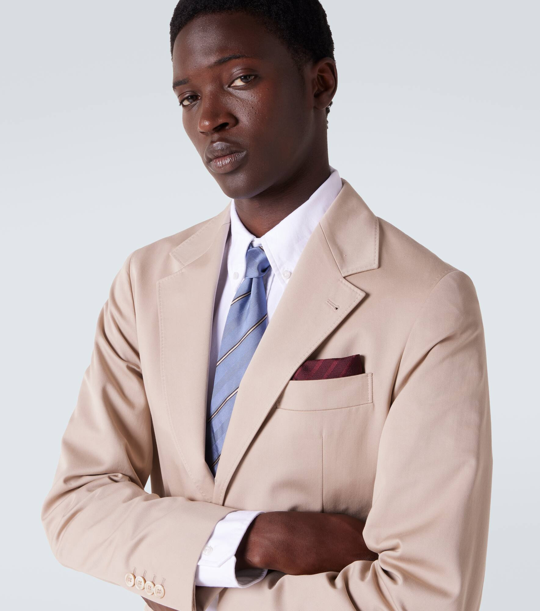 Striped silk pocket square - 2
