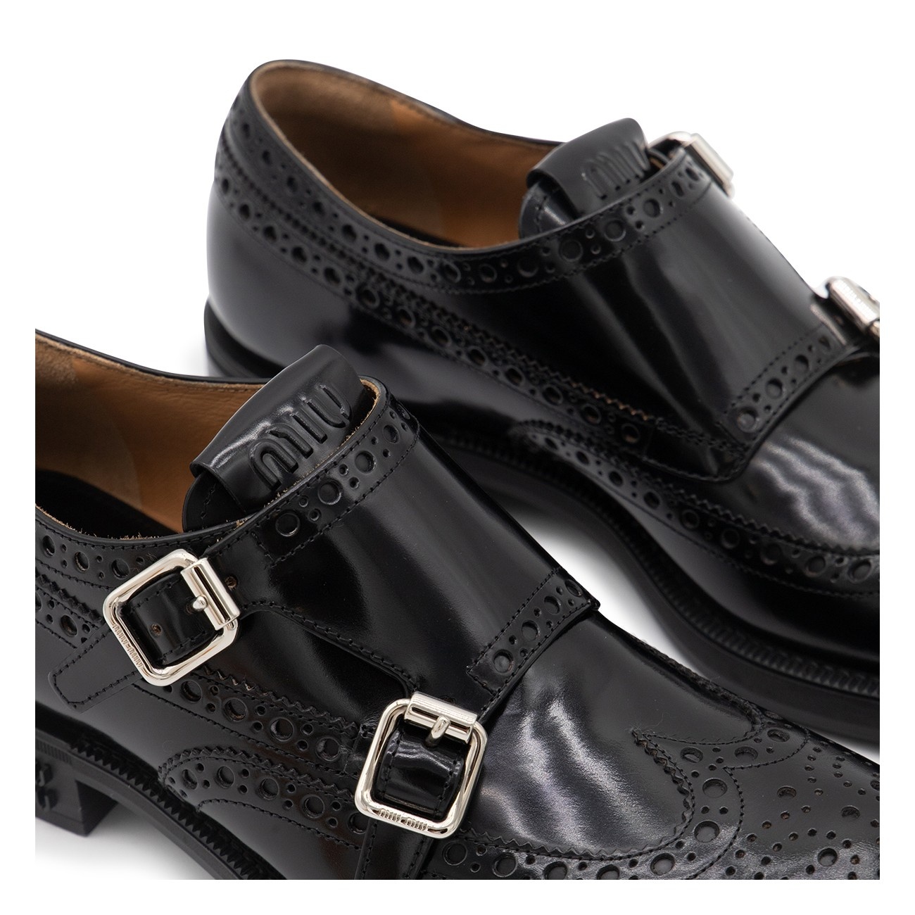 black leather formal shoes - 4
