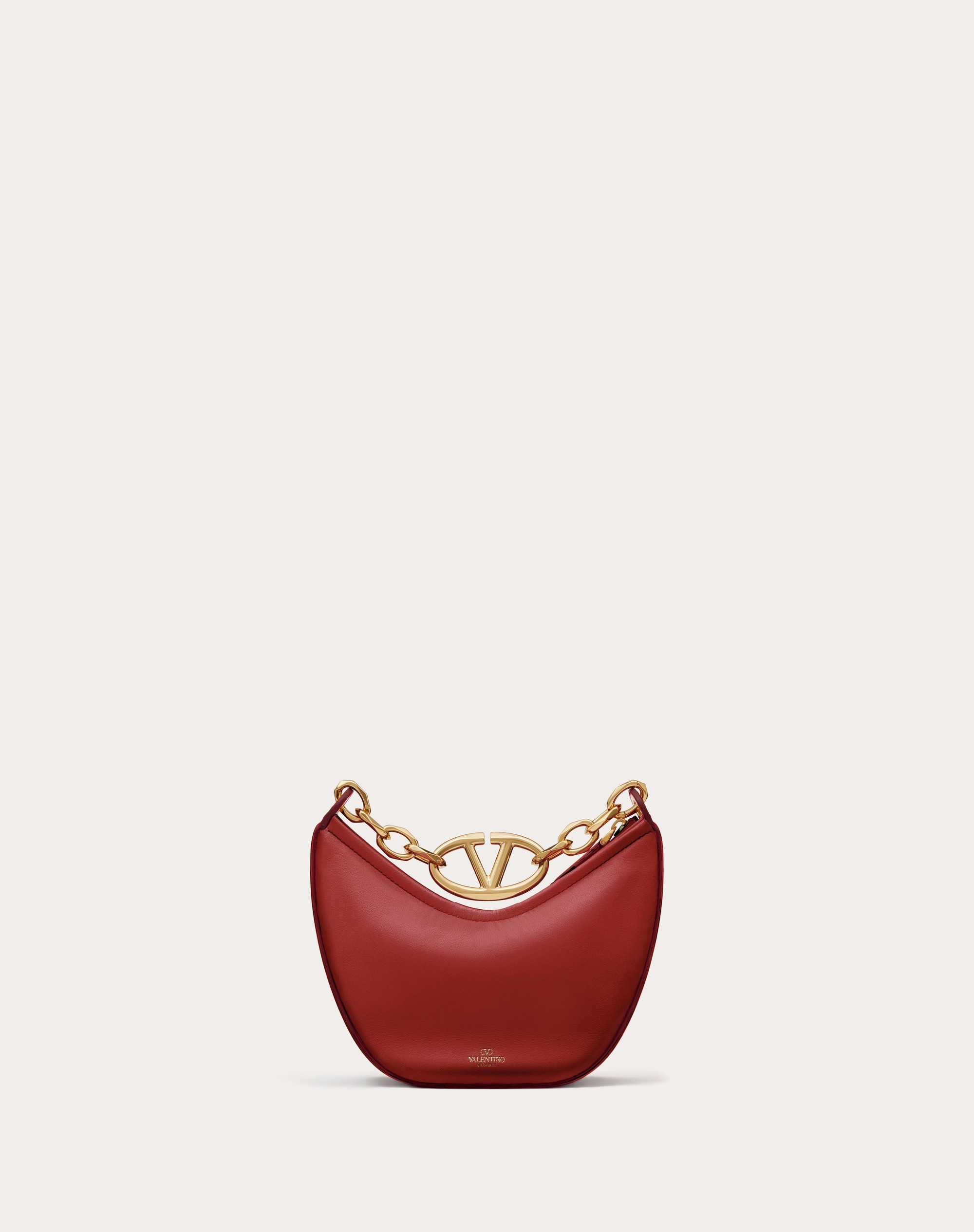 VLOGO MOON MINI HOBO BAG IN NAPPA LEATHER WITH CHAIN - 4