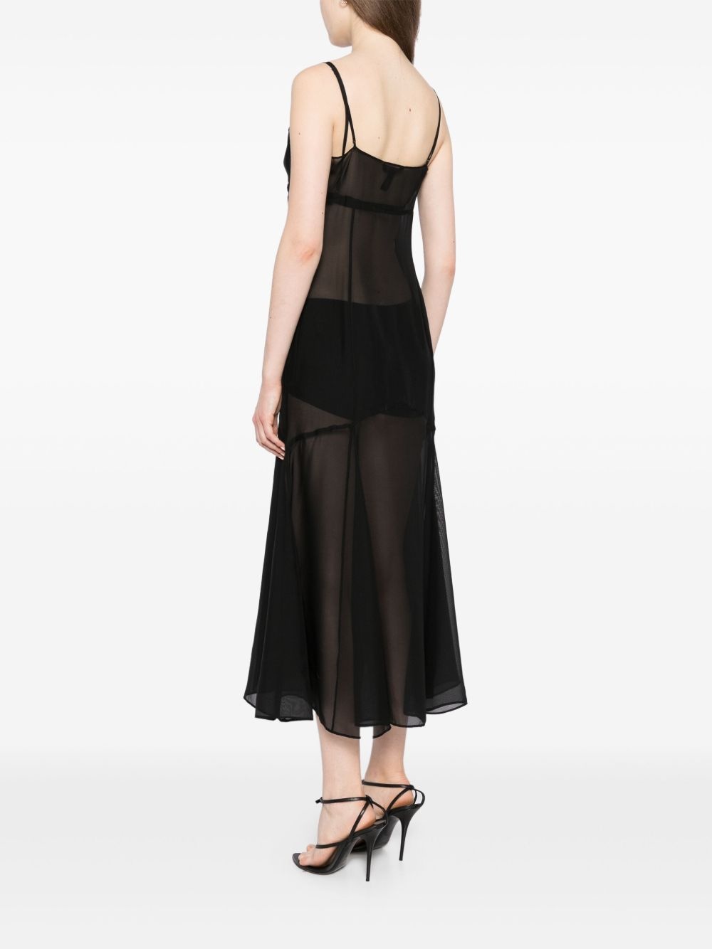chiffon midi dress - 4