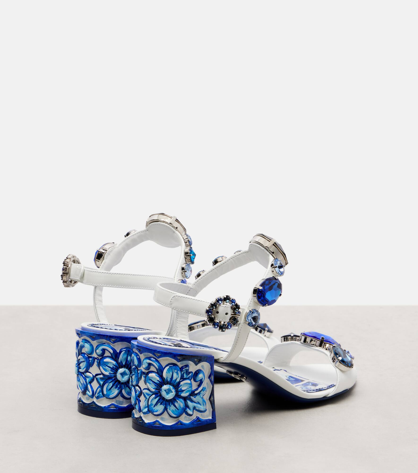 Majolica embellished leather sandals - 2
