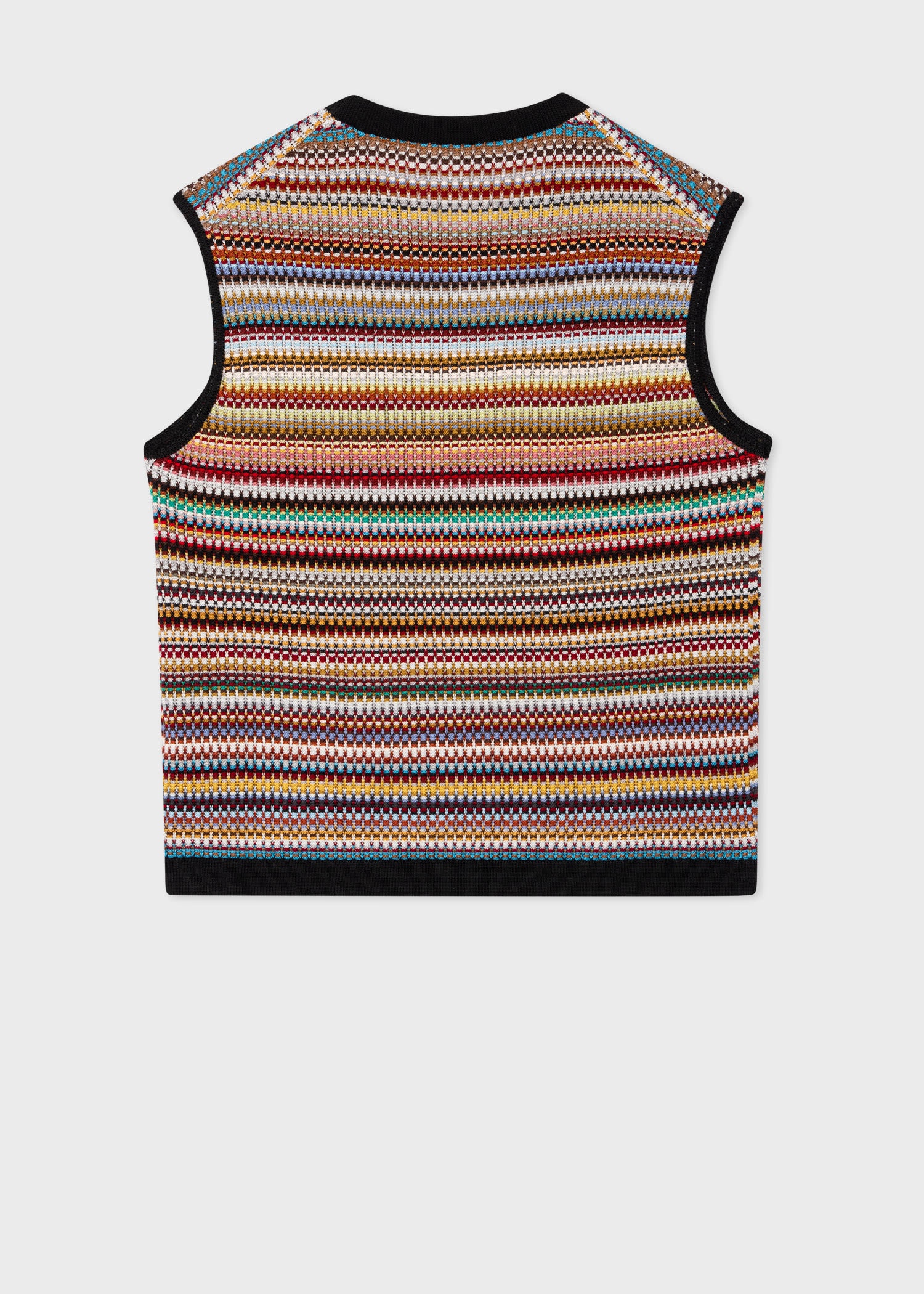 'Signature Stripe' Crochet Vest Top - 2