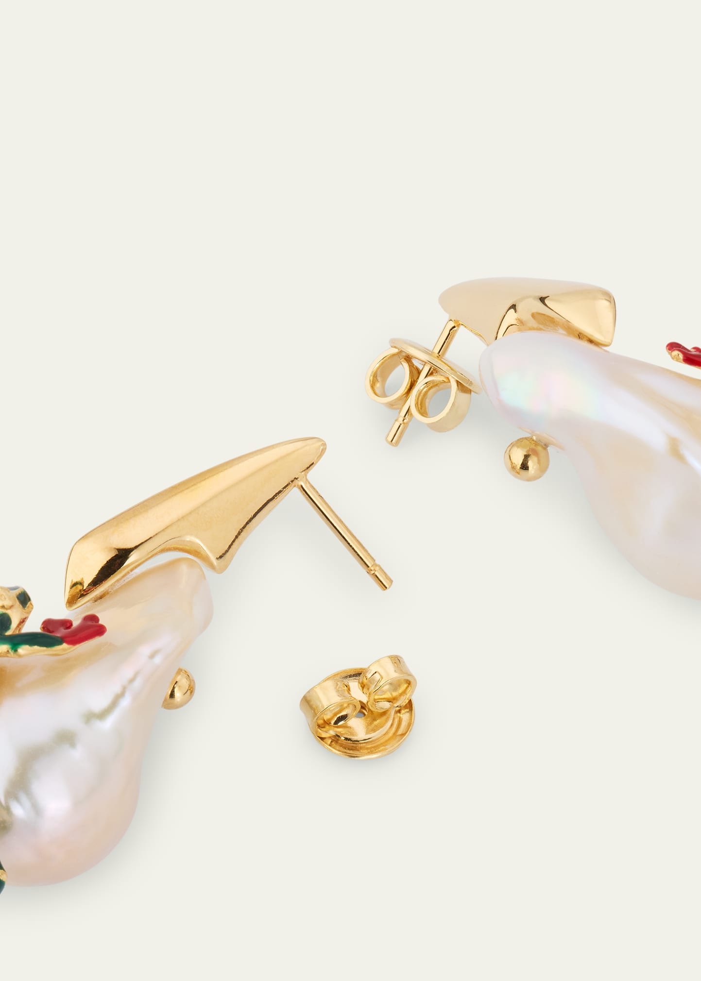Rana Frog Enameled Earrings - 4
