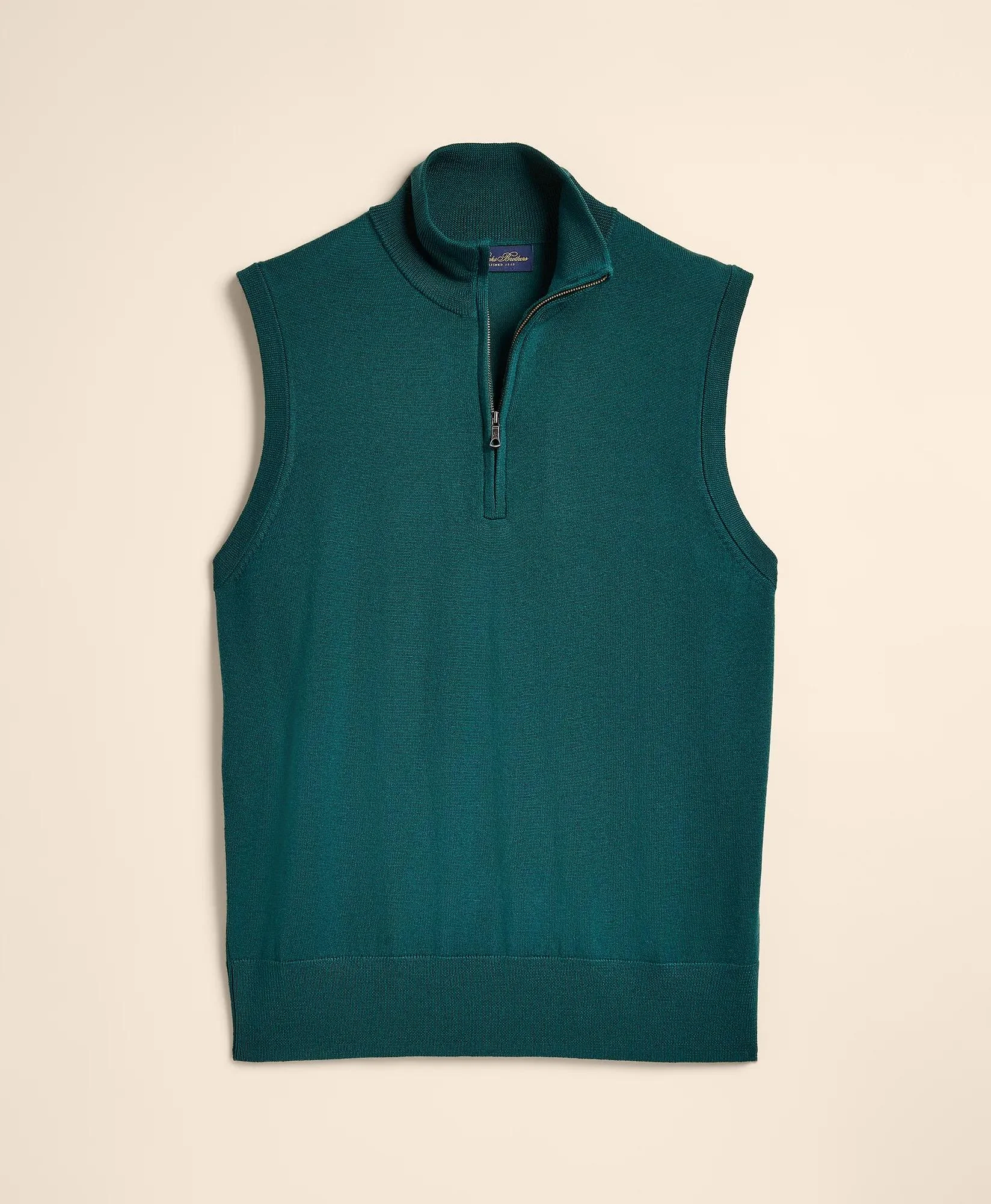 Merino Wool Half-Zip Vest - 1