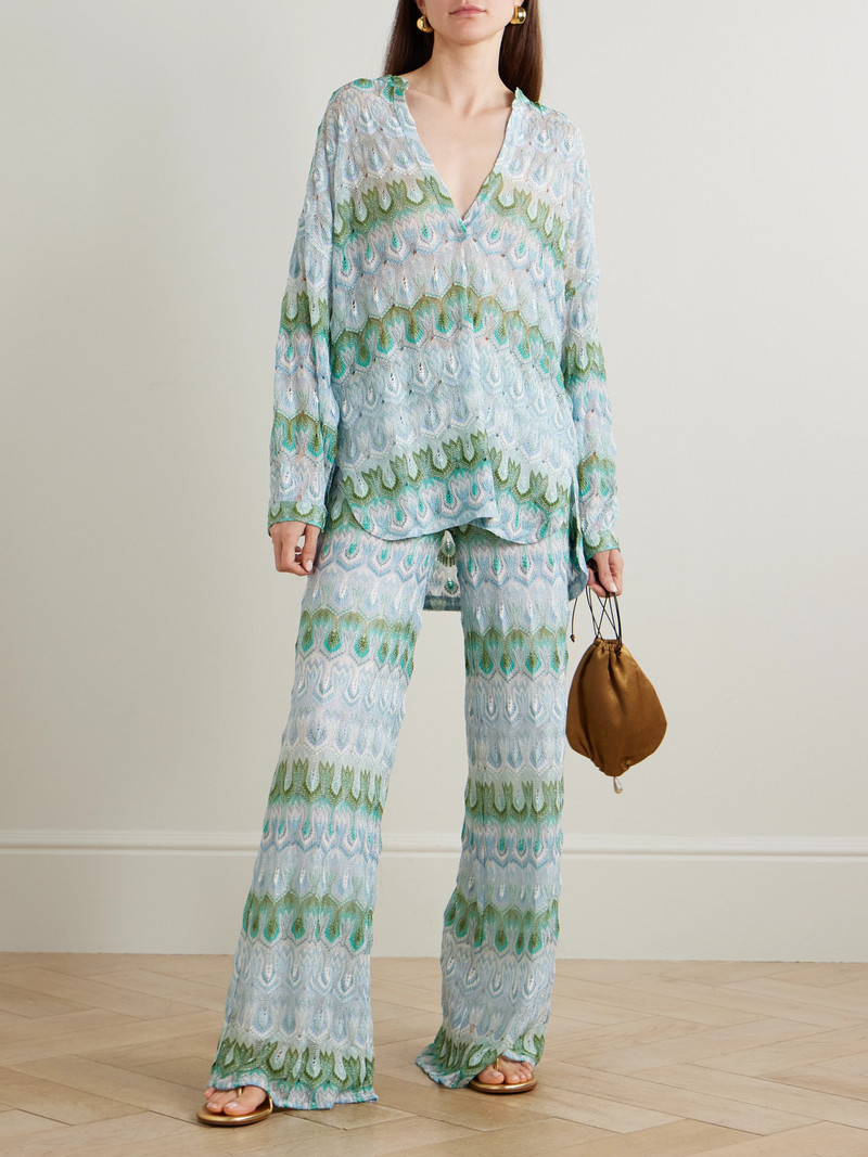 Missoni Metallic Crochet-knit Pants outlook