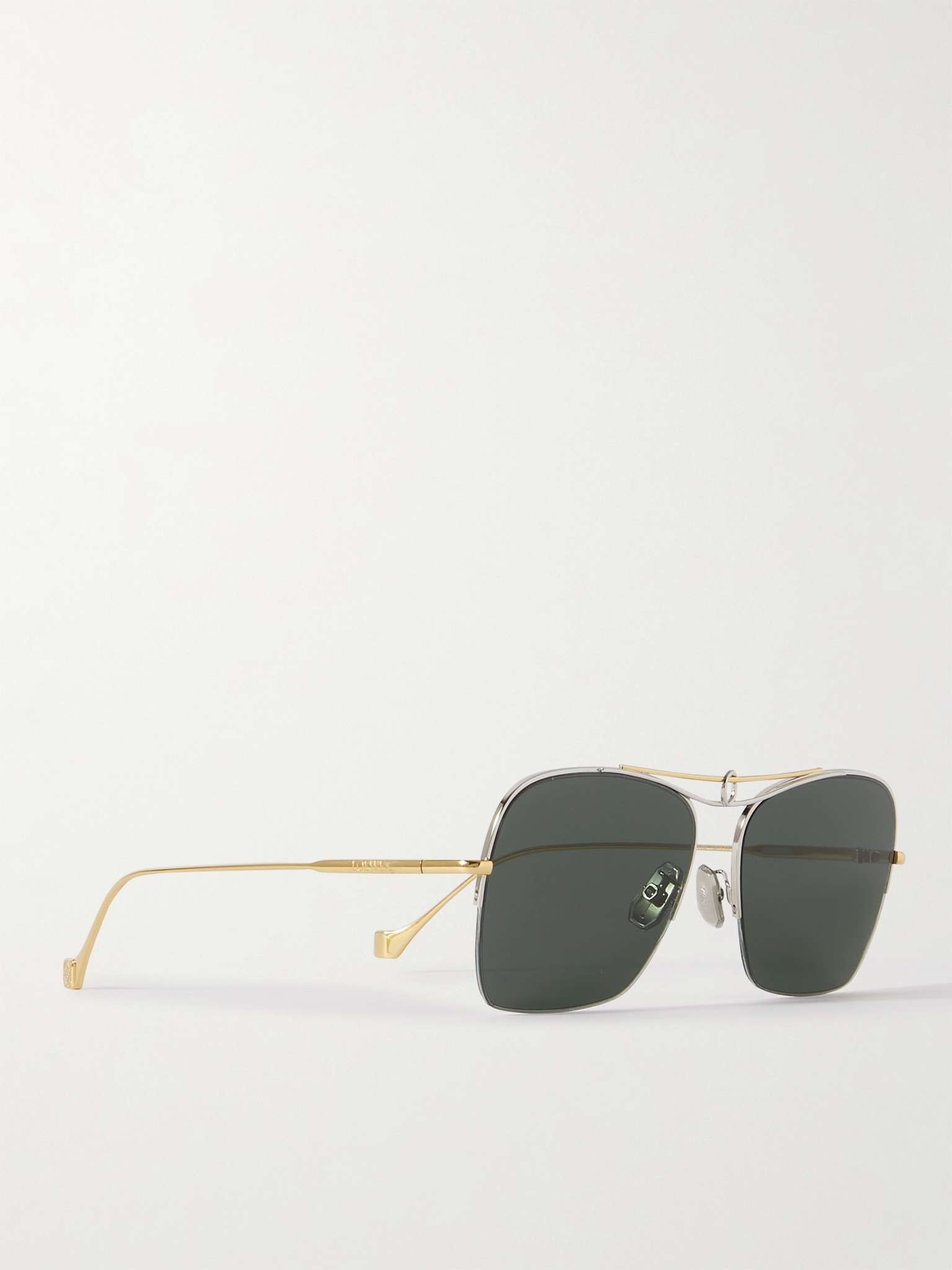 Aviator-Style Gold- and Silver-Tone Sunglasses - 4