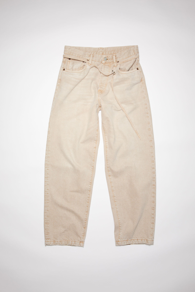 Loose fit jeans - Light beige/brown 1