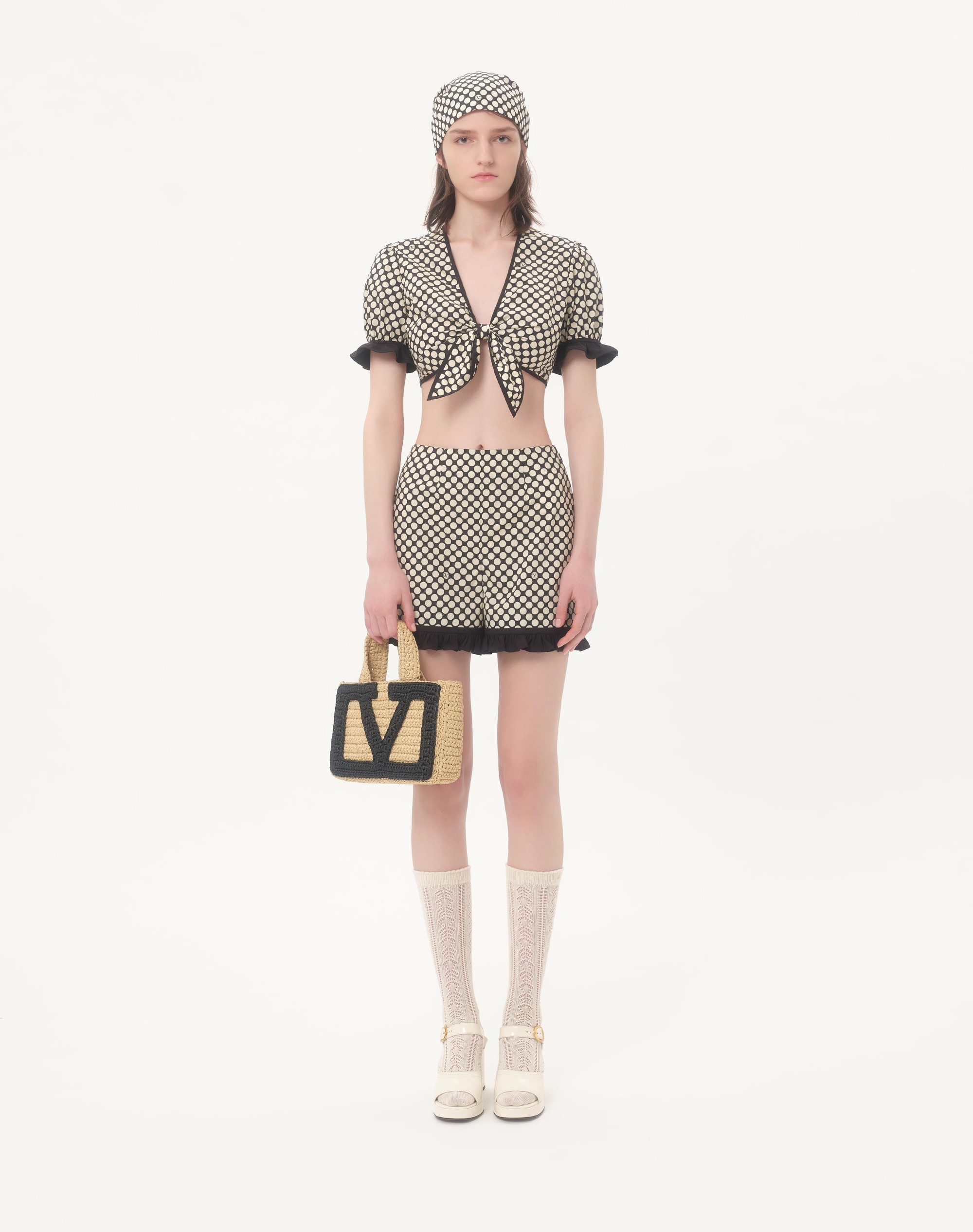 POPLIN TOP WITH PLUS DE POIS PRINT - 2